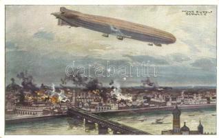 Deutscher Luftflotten-Verein / World War I German military airship Schütte-Lanz bombing Warsaw, s: Hans Rudolf Schulze (EK)