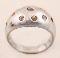 Ezüst gyűrű kővel, Ag., br.: 5,4gr., jelzett,  méret: 55/ Silver ring with stone, Ag, 5,4gr, marked, size: 55