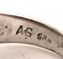 Ezüst gyűrű kővel, Ag., br.: 5,4gr., jelzett,  méret: 55/ Silver ring with stone, Ag, 5,4gr, marked,...