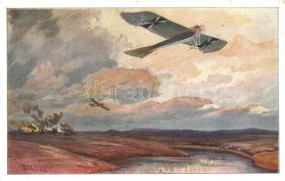 Deutscher Luftflotten-Verein / World War I German military aircraft on reconaissance above the Masurian lakes, s: Hans Rudolf Schulze (EK)