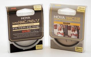 Hoya super HMC szűrő  (2db), eredeti tokjában, 7×7 cm