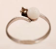 Ezüst gyűrű kővel, Ag., br.: 1,3gr., jelzett,  méret: 59/ Silver ring with stone, Ag, 1,3gr, marked, size: 59