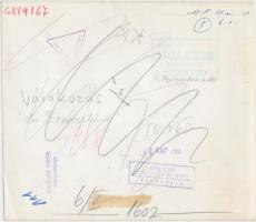 cca 1968 Balla Demeter: Várakozás. A hátoldalán pecséttel jelzett. 21x18,5 cm