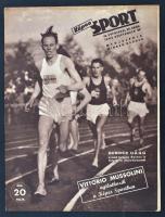 1948 A Képes Sport IV. évfolyamának 39. száma címlapon Gunder Hägg svéd futóval
