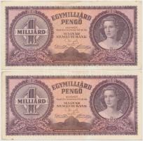 1946. 1.000.000.000P (4x) párban sorszámkövetők T:I-,II