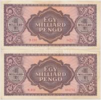 1946. 1.000.000.000P (4x) párban sorszámkövetők T:I-,II
