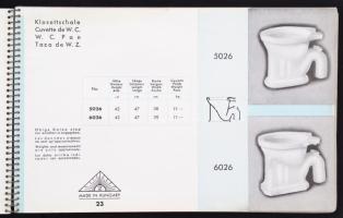 1930 A Zsolnay Budapest mosdókagylókat és más fürdőszobai termékeket bemutató képekkel illusztrált katalógusa