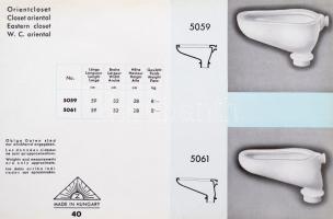 1930 A Zsolnay Budapest mosdókagylókat és más fürdőszobai termékeket bemutató képekkel illusztrált k...