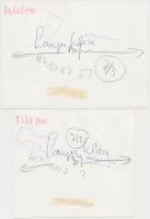 cca 1973 Régi paraszti esküvő és lakodalom.  3 db fotó. Langer Klára felvételei. A hátoldalon pecsét...