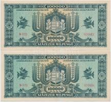 1946. 100.000MP (4x) sorszámkövetők T:II