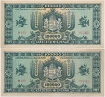 1946. 100.000MP (4x) sorszámkövetők T:II