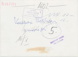 cca 1971 Néptáncosok a Keszthelyi Helikon ünnepségen. Jászai Csaba felvétele. A hátoldalon pecséttel...