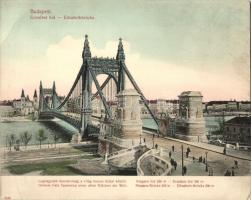 Budapest, Erzsébet híd, Taussig; hajtatlan panorámalap (EB)