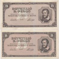 1946. 1.000.000BP (10x) T:vegyes (közte jobbak is)