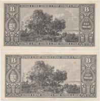 1946. 1.000.000BP (10x) T:vegyes (közte jobbak is)