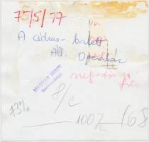 cca 1975 A Cédrus-balett az Állami Operaházban. Sajtófotók, Mezey Béla felvételei. A hátoldalon pecs...