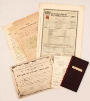 1928-37 Vegyes bizonyítvány tétel, 7db