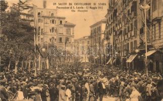 Castellammare di Stabia, Processione di S. Catello 12 Maggio 1912, Via Mazzini / catholic procession