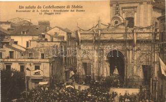 Castellammare di Stabia, Processione di S. Catello 12 Maggio 1912, Benedizione dal Duomo / catholic procession