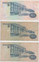 Szingapúr 1976. 1$ (3x) T:III
Singapore 1976. 1 Dollar (3x) C:F
