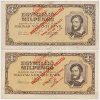 Vegyes: Esztergom 1919. 1K "Esztergomi Pénzintézetek Utalványa" + 1946. 10.000MP + 1.000.0...