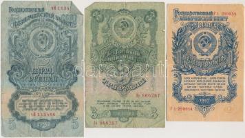 Szovjetunió 1947. 1R + 3R + 5R + 10R T:III,III- Soviet Union 1947. 1 Ruble + 3 Rubles + 5 Rubles + 10 Rubles C:F,VG