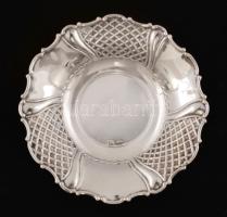 Ezüst kagylós peremű tálka, Ag., 16,9gr., jelzett, d:9cm / Silver, shell-rimmed bowl, Ag, 16,9gr, marked, d: 9cm