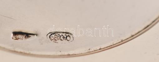 Ezüst kagylós peremű tálka, Ag., 16,9gr., jelzett, d:9cm / Silver, shell-rimmed bowl, Ag, 16,9gr, ma...