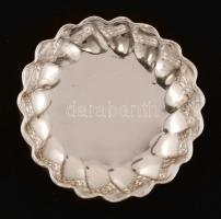 Ezüst hullámos peremű tálka, Ag., 25,7gr., jelzett, d:7cm / Silver Bowl with wavy-edged, Ag, 25,7gr,...