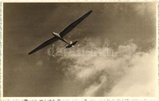 Bergenz, Vitorlázó repülőgép / glider aircraft, 'Fliegergruppe Bergenz' stamp on backside, Belej photo