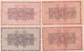 1946. 10db-os vegyes magyar adópengő bankjegy tétel, közte fordított címeres és sorszámos is T:vegye...