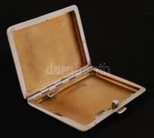 Ezüst cigarettadoboz, monogramos, Ag., 78,9gr., jelzett, 7,5x5cm/ Silver cigarette box, monogrammed,...