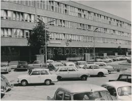 cca 1973 Parkoló autók a XVI. kerületben. Novotta Ferenc felvétele, hátoldalon pecséttel jelzett. 23,5x18,5 cm.