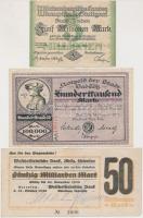 Németország / Weimari Köztársaság 1923. 7db klf szükségpénz, közte Bad Tölz, Bielefeld, Stuttgart T:III Germany / Weimar Republic 1923. 7pcs of diff necessity notes, including Bad Tölz, Bielefeld, Stuttgart C:F
