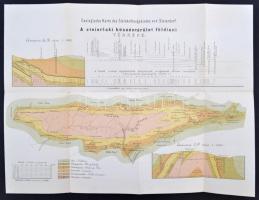 cca 1890 A Steierlaki kőszénterület földtani térképe, hajtogatva, szép állapotban, 37x48cm
