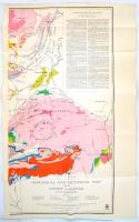 1929 Geological and tectonical map of the county of Hunyad, 2 részes, 100x64cm