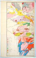 1929 Geological and tectonical map of the county of Hunyad, 2 részes, 100x64cm