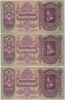 1930. 100P (3x) sorszámkövetők és egyugrású sorszámmal T:I-,II