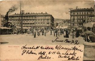 Fiume, Adamich tér, Europa szálló / square, hotel (EK)