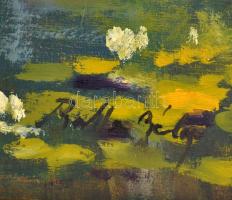 Balla jelzéssel: Csónakázók.  Olaj, vászon, keretben, 57×80 cm