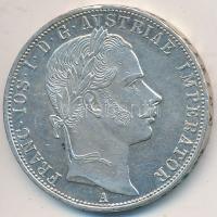 Ausztria 1860A 1Fl Ag "Ferenc József" T:2  Austria 1860A 1 Florin Ag "Franz Joseph" C:XF