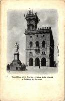 San Marino, Statua della Liberta e Palazzo del Governo / Statue of Liberty and the Governors Palace (EB)
