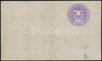 1918. 25K "3124" 3mm hullámos hátlap, "DÉLMAGYARORSZÁGI KERESKEDELMI BANK R.T. PÉCS&q...