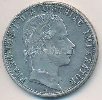 Ausztria 1859A 1Fl Ag "Ferenc József" T:2 kis ph.  Austria 1859A 1 Florin Ag "Franz Joseph" C:XF small edge error