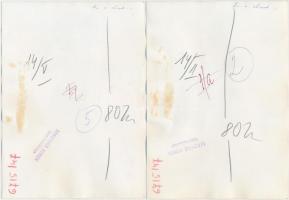 cca 1967 Divatbemutató. 5 db sajtófotó, a hátoldalon pecséttel. 18x13 cm