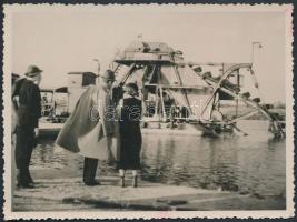 cca 1930-1940 Nádor nevű mederkotró hajó, 8,5x11,5 cm