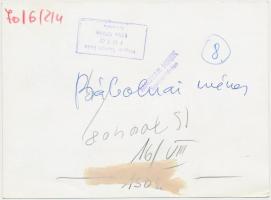 cca 1970 Bábolnai ménes. Bara István felvétele. Sajtófotó, hátoldalán pecséttel jelzett, feliratozva...