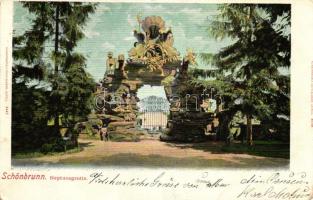 Vienna, Wien; Neptunsgrotte / Neptunes Grotto, gate (Rb)