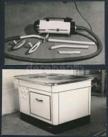 cca 1950-1960 Háztartási gépek fotói, 4 db, 11x8 és 9x13 cm