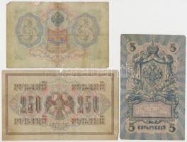 Orosz Birodalom 1909-1912. (1905) 3R Szign.: Konshin + 1912-1917. (1909) 5R Szign.: Shipov + 1917. 2...